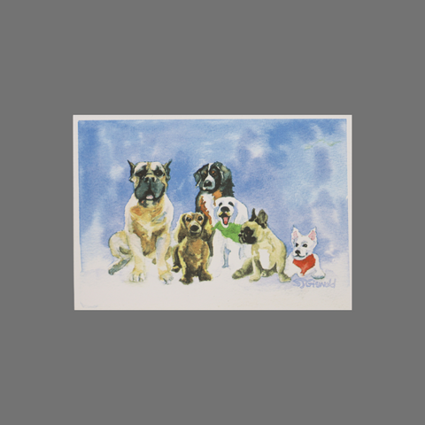 Pack of 8 Greeting Cards – Six Dogs Artwork – JuLu Cards | Made in USA JuLu Cards  Blank Cards