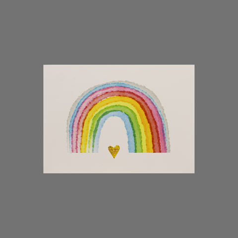 Pack of 8 Hand-Painted Rainbow Greeting Cards – 3.5 Inch Watercolor Design | Made in USA JuLu Cards  Blank Cards