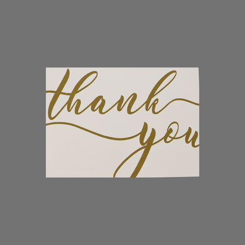 Pack of 8 Elegant Gold Cursive Thank You Cards – 3.5x5 Inch | Made in USA JuLu Cards  Thank You Cards