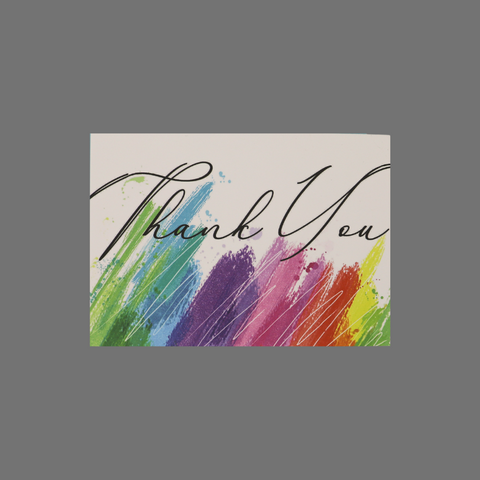 Pack of 8 Colorful Thank You Greeting Cards – Vibrant Brushstroke Design | Made in USA JuLu Cards  Thank You Cards