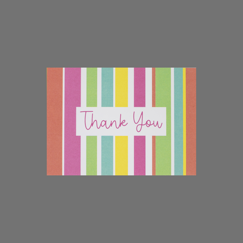 Pack of 8 Pastel Stripe Thank You Cards – Handmade Greeting Set | Made in USA JuLu Cards  Thank You Cards
