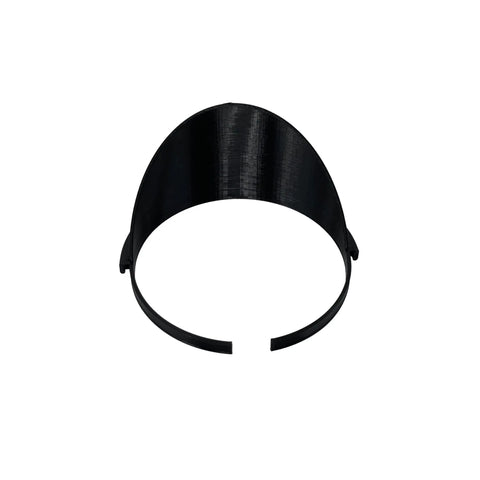 The Chatelet Manufacturing Paint Can Pourer fits quart-sized cans. Shown against a white background, its a black, semi-circular plastic pourer—lightweight, reusable, and perfect for mess-free pouring.