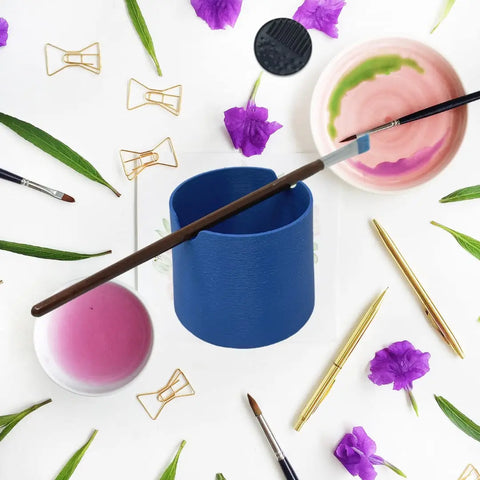 Paintbrush Holder & Cleaner Cup | Holds Paintbrush While Painting & Interior Ridges to Clean Brush | Made in USA Chatelet Manufacturing 