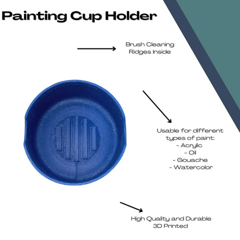Paintbrush Holder & Cleaner Cup | Holds Paintbrush While Painting & Interior Ridges to Clean Brush | Made in USA Chatelet Manufacturing 