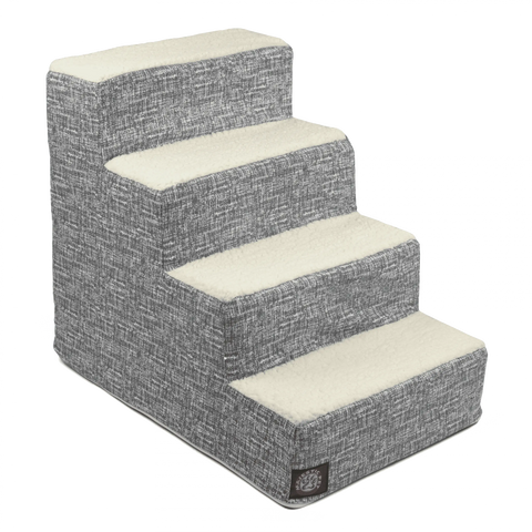 Palette Heathered 4-Step Pet Stairs – Heavy-Duty Slipcover | Made in USA Majestic Pet