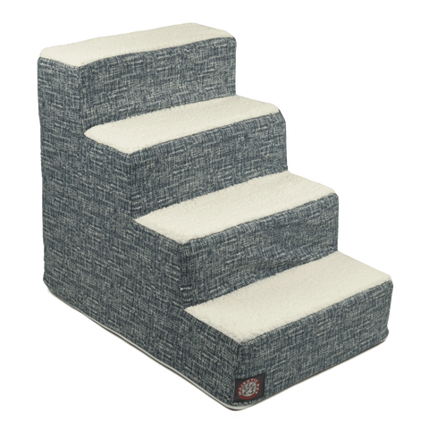 Palette Heathered 4-Step Pet Stairs – Heavy-Duty Slipcover | Made in USA Majestic Pet