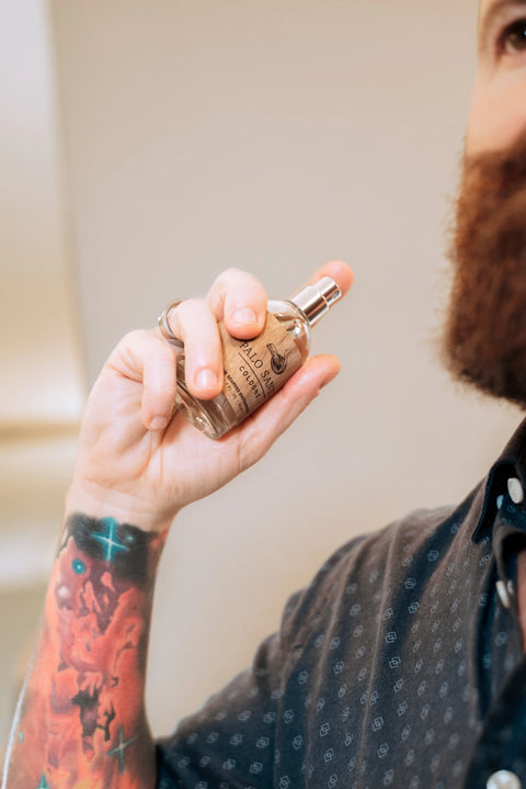 Palo Santo Cologne 50ml – Handcrafted Matte Black Bottle – Natural Scent Blend | Made in USA The Bearded Brotherhood  Cologne