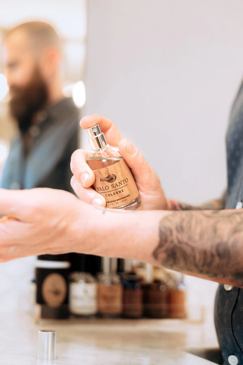 Palo Santo Cologne 50ml – Handcrafted Matte Black Bottle – Natural Scent Blend | Made in USA The Bearded Brotherhood  Cologne