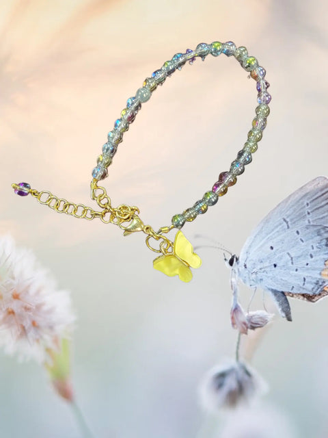 Pastel Butterfly Beaded Bracelet Michelle Marie Boutique  Bracelet