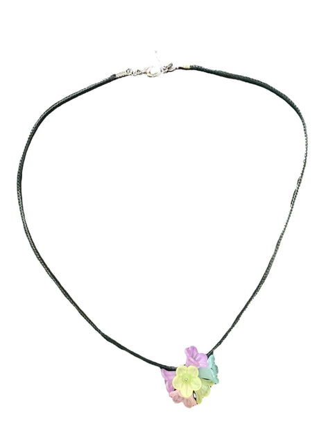 Pastel Lucite Flower Necklace With Stainless Steel Chain – Adjustable 16 to 20 Inch Length | Made in USA Michelle Marie Boutique  Necklace