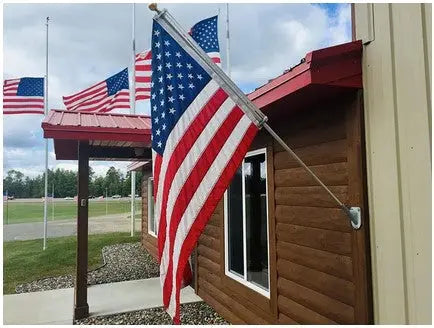 Patented Counterweight American Flag Set 3x5 ft – 6 Ft Aluminum Pole – Freedom Flag & Pole | Made in USA Freedom Flag and Pole 
