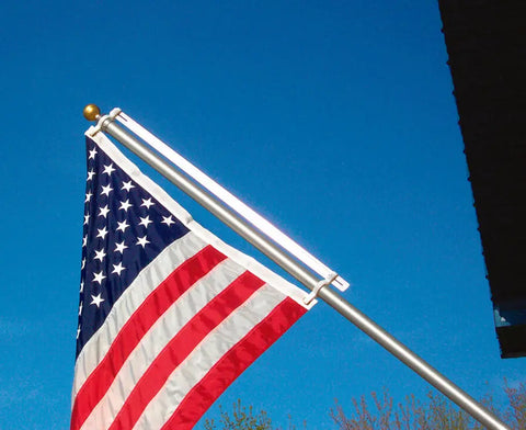 Patented Counterweight American Flag Set 3x5 ft – 6 Ft Aluminum Pole – Freedom Flag & Pole | Made in USA Freedom Flag and Pole 