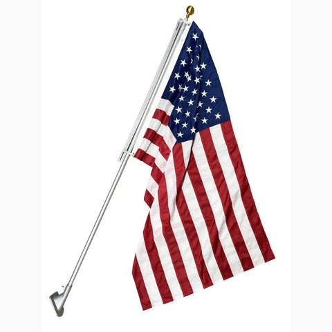 Patented Counterweight American Flag Set 3x5 ft – 6 Ft Aluminum Pole – Freedom Flag & Pole | Made in USA Freedom Flag and Pole 