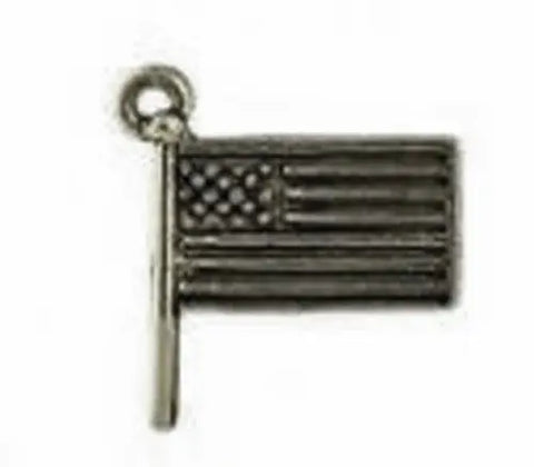 Patriotic American Flag Pewter Charm Michelle Marie Boutique  charms and pendants