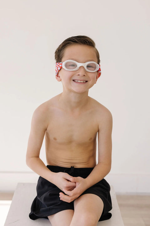 Patriotic American Star Swim Goggles – Anti-Fog, Tangle-Free Strap for Kids and Adults | Assembled in USA Splash Place  Swim Goggles