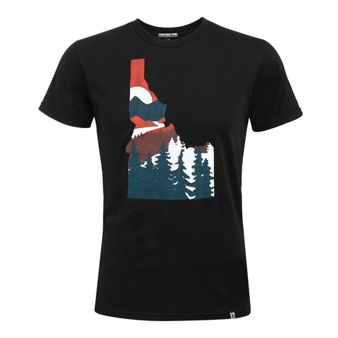 Patriotic Idaho Graphic Tee – 100% Cotton Relaxed Fit | Made in USA Fireside Pine  Men's Shirt