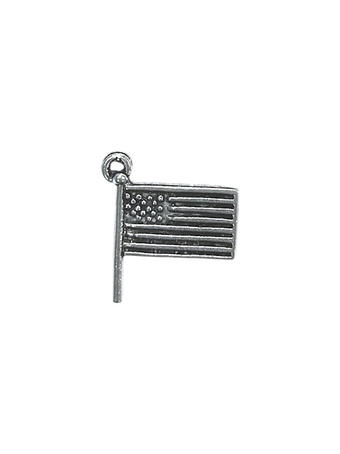Patriotic Pewter American Flag Charm – USA Made Jewelry Accessory with Stainless Steel Lobster Ring Michelle Marie Boutique  charms and pendants