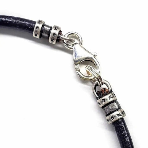 Patriotic Red White Blue Beaded Leather Bracelet – 3mm Black Cord | Made in USA Alexa Martha Designs  Bracelet