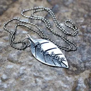 Peace Leaf Charm Necklace – Handcrafted Inspirational Jewelry by Whitney Howard Designs | Made in USA Whitney Howard Designs 