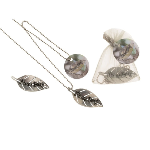 Peace Leaf Charm Necklace – Handcrafted Inspirational Jewelry by Whitney Howard Designs | Made in USA Whitney Howard Designs 