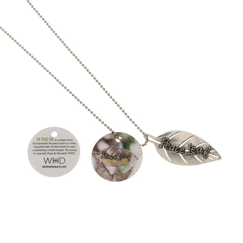 Peace Leaf Charm Necklace – Handcrafted Inspirational Jewelry by Whitney Howard Designs | Made in USA Whitney Howard Designs 