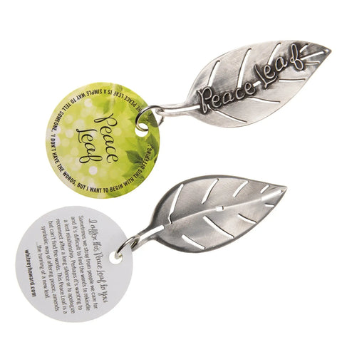 Peace Leaf Charm Necklace – Handcrafted Inspirational Jewelry by Whitney Howard Designs | Made in USA Whitney Howard Designs 