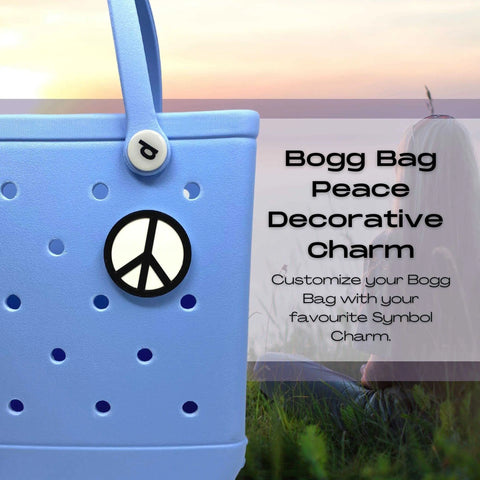 Peace Sign Tote Bag Charm – BOGLETS Compatible | Made in USA Chatelet Manufacturing 