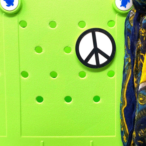 Peace Sign Tote Bag Charm – BOGLETS Compatible | Made in USA Chatelet Manufacturing 