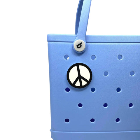 Peace Sign Tote Bag Charm – BOGLETS Compatible | Made in USA Chatelet Manufacturing 