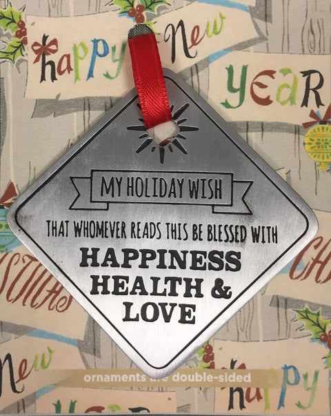 Peace on Earth Holiday Ornament – Recycled Lead-Free Pewter Decor | Made in USA Whitney Howard Designs  Ornaments