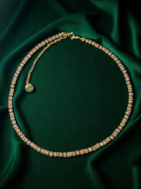 Pearl and Daisy Spacer Necklace – Layering Statement Jewelry | Made in USA with Gold and Stainless Steel Accents Michelle Marie Boutique  Necklaces
