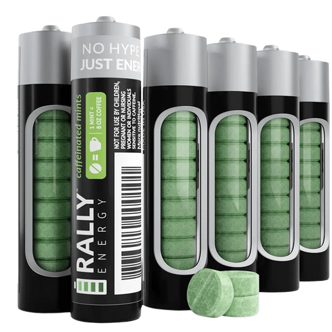 Peppermint Caffeinated Mints - 60mg Caffeine Rally Energy