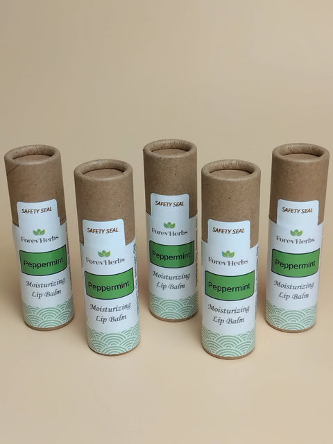 Peppermint Moisturizing Lip Balm 0.3oz – Natural Care | Handcrafted in USA Forev'Herbs  Lip Balm