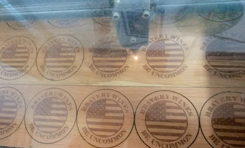 Personalized 3.5 Inch Wooden Coaster Sets With Cork Bottom – Handcrafted American Barware | Made in USA American Grains LLC 