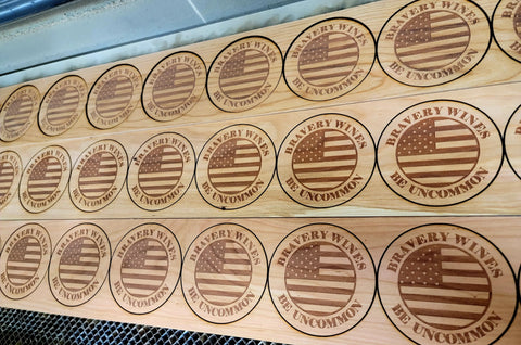 Personalized 3.5 Inch Wooden Coaster Sets With Cork Bottom – Handcrafted American Barware | Made in USA American Grains LLC 