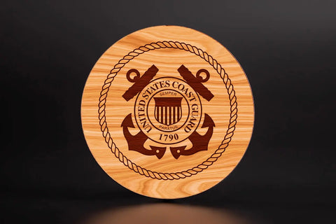 Personalized 3.5 Inch Wooden Coaster Sets With Cork Bottom – Handcrafted American Barware | Made in USA American Grains LLC 