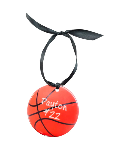 Personalized Basketball Ceramic Ornament – Custom Sports Keepsake Gift | Made in USA Michelle Marie Boutique  Ornaments