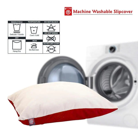 Personalized Sherpa Pillow Dog Bed – Ultra Soft Poly-Cotton Cushion | Made in USA Majestic Pet