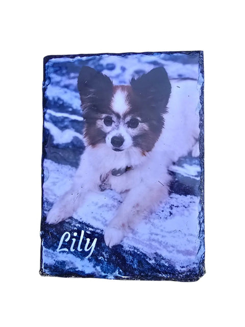 Personalized Slate Stone Photo Memorial – Custom Engraved Remembrance Plaque | Made in USA Michelle Marie Boutique 
