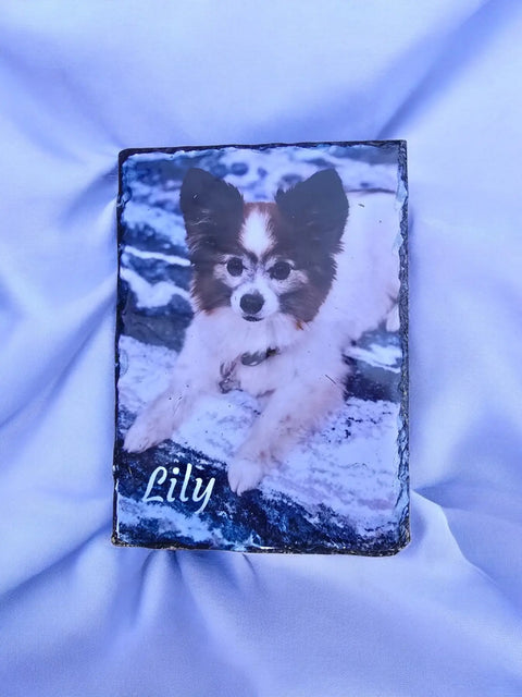 Personalized Slate Stone Photo Memorial – Custom Engraved Remembrance Plaque | Made in USA Michelle Marie Boutique 