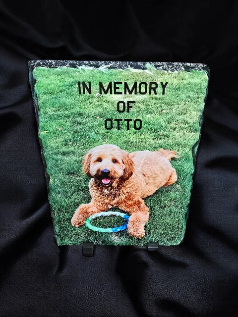 Personalized Slate Stone Photo Memorial – Custom Engraved Remembrance Plaque | Made in USA Michelle Marie Boutique 