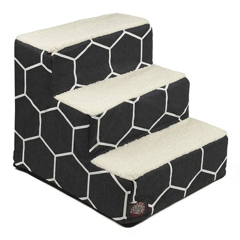 Pet Comfort 3-Step Stairs – Soft Pet Ramp - Dogs and Cats | Made in USA Majestic Pet