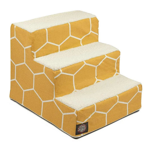 Pet Comfort 3-Step Stairs – Soft Pet Ramp - Dogs and Cats | Made in USA Majestic Pet