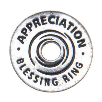 Pewter Appreciation Blessing Ring Charm – Inspirational Pocket Token | Made in USA Whitney Howard Designs  Blessing Ring