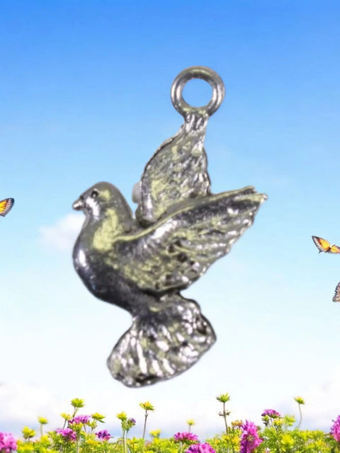 Pewter Dove Charm, Symbol of Peace & Love, Gift Boxed Michelle Marie Boutique  Charm