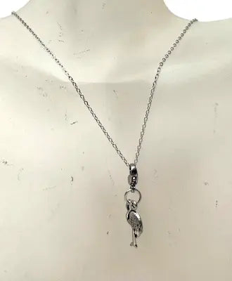 Pewter Flamingo Jewelry Set – Adjustable Necklace with Earrings – Tropical Charm Gift | Made in USA Michelle Marie Boutique  Jewelry Sets