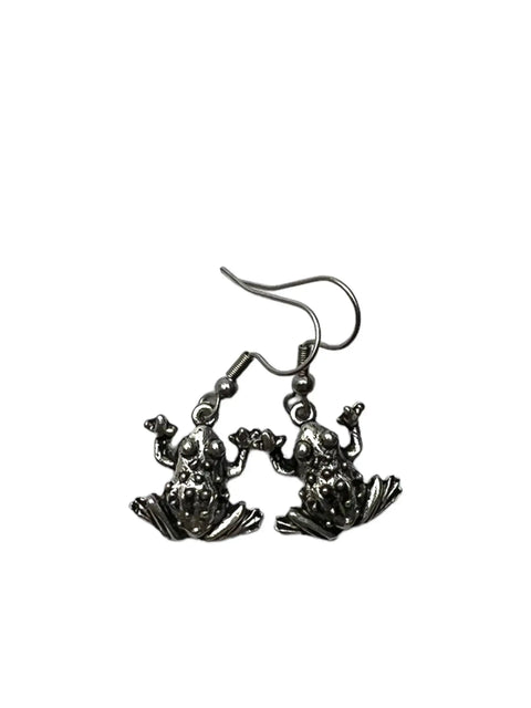 Charming Pewter Frog Necklace and Earring Set Michelle Marie Boutique  Jewelry Sets