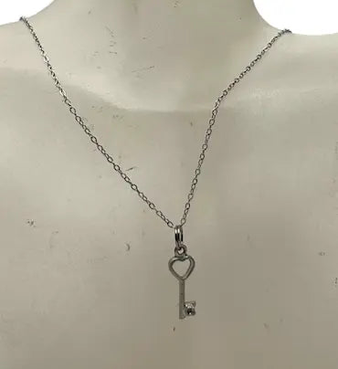 Pewter Heart and Key Jewelry Set – 18 Inch Necklace with Earrings | Romantic Gift Boxed | Made in USA Michelle Marie Boutique  Jewelry Sets
