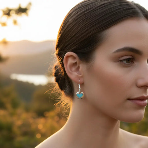 Pewter Peaceful Heart Earrings – Eco-Friendly Lightweight Jewelry by Whitney Howard Designs | Made in USA Whitney Howard Designs  Earrings