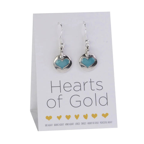 Pewter Peaceful Heart Earrings – Eco-Friendly Lightweight Jewelry by Whitney Howard Designs | Made in USA Whitney Howard Designs  Earrings